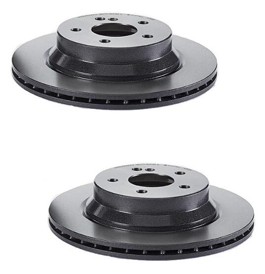Mercedes Brembo Brakes Kit Pads and Rotors Rear (300mm) (LowMet